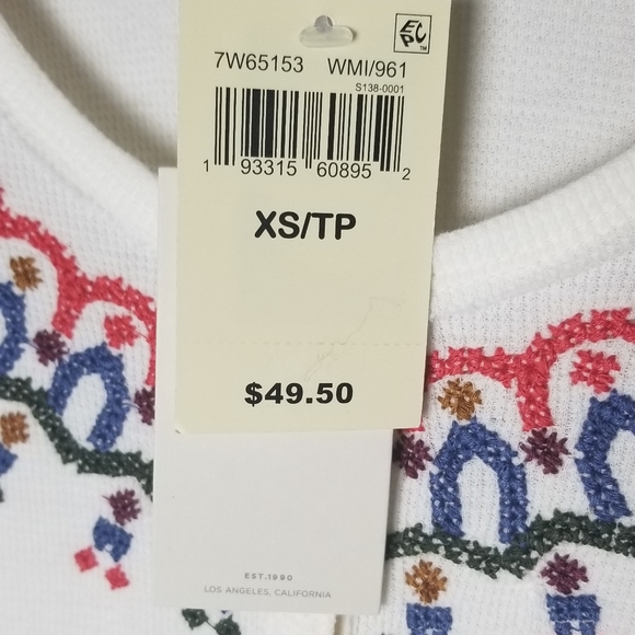 Lucky Brand Front Buttons Embroidered Long Slevees - Picture 7 of 11